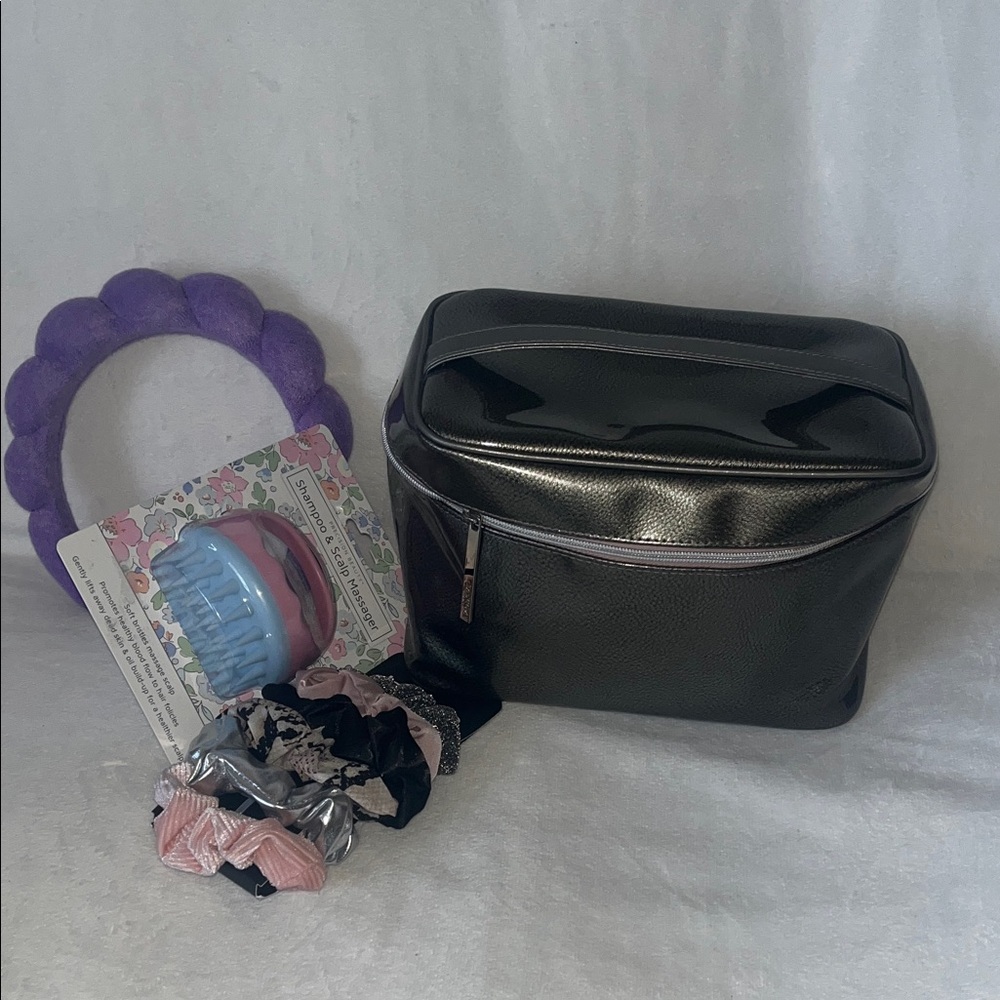 Bundle Lancome Cosmetic Pouch and Hair Stuff